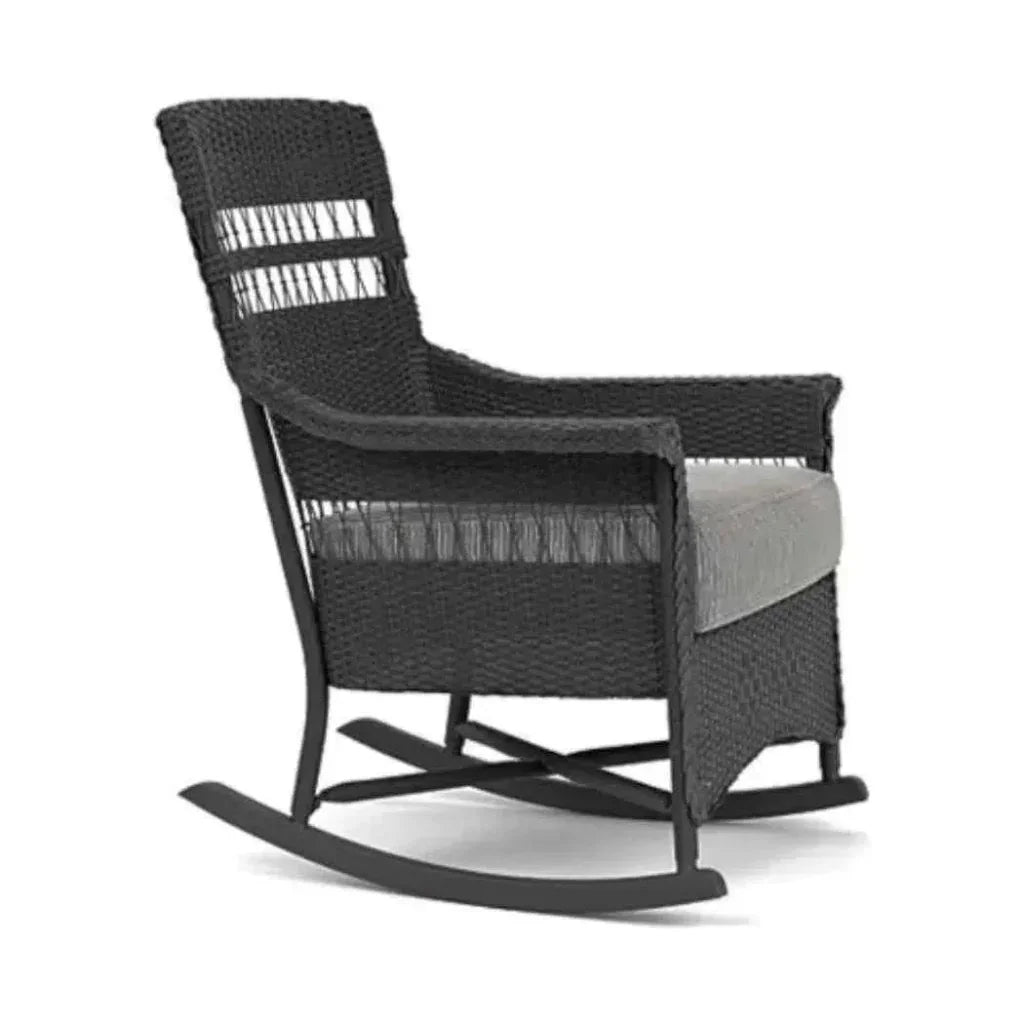 Nantucket Porch Rocker Premium Wicker Furniture - LOOMLAN - Lloyd Flanders - Outdoor Lounge Chairs