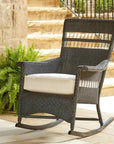 Nantucket Porch Rocker Premium Wicker Furniture - LOOMLAN - Lloyd Flanders - Outdoor Lounge Chairs