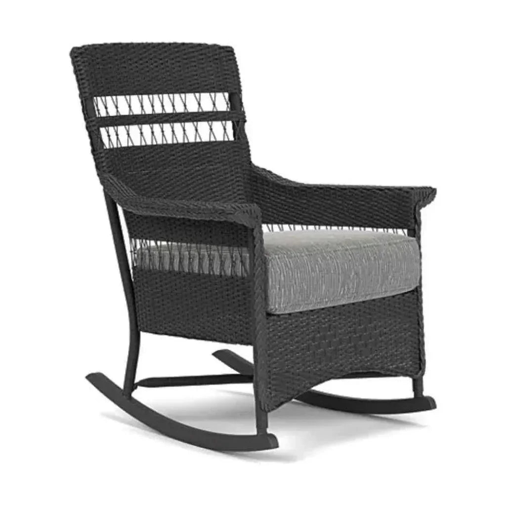 Nantucket Porch Rocker Premium Wicker Furniture - LOOMLAN - Lloyd Flanders - Outdoor Lounge Chairs