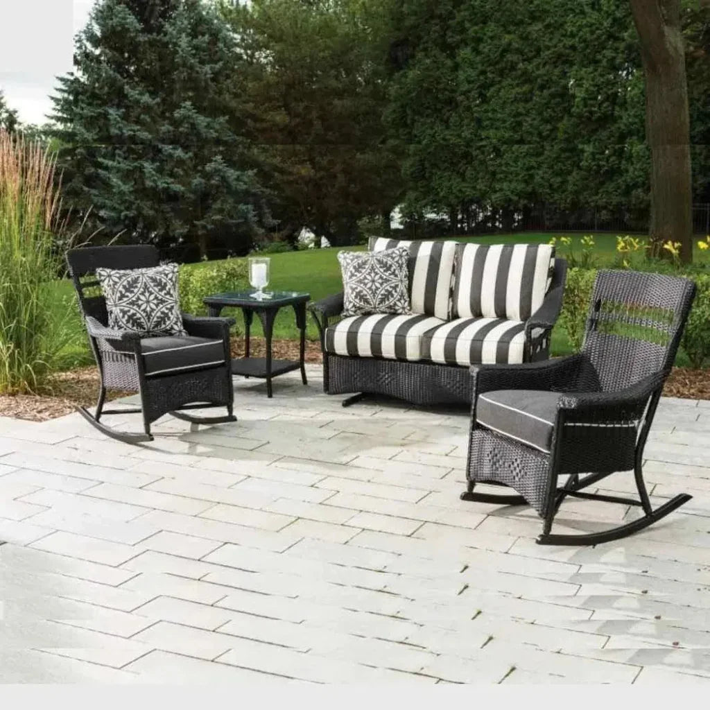 Nantucket Porch Rocker Premium Wicker Furniture - LOOMLAN - Lloyd Flanders - Outdoor Lounge Chairs