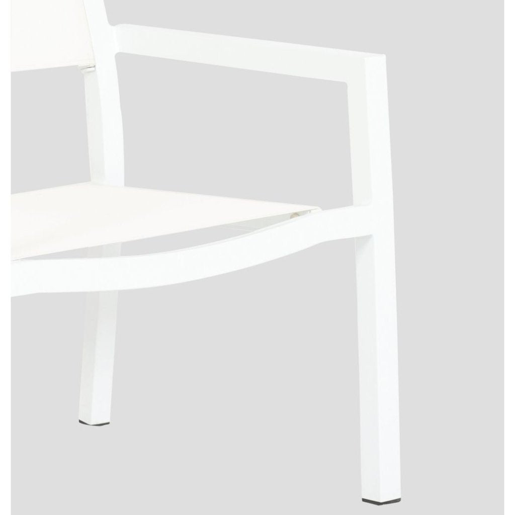 Naples Stackable Sling Outdoor Dining Chair 2PC - LOOMLAN - Sunset West - Outdoor Dining Chairs