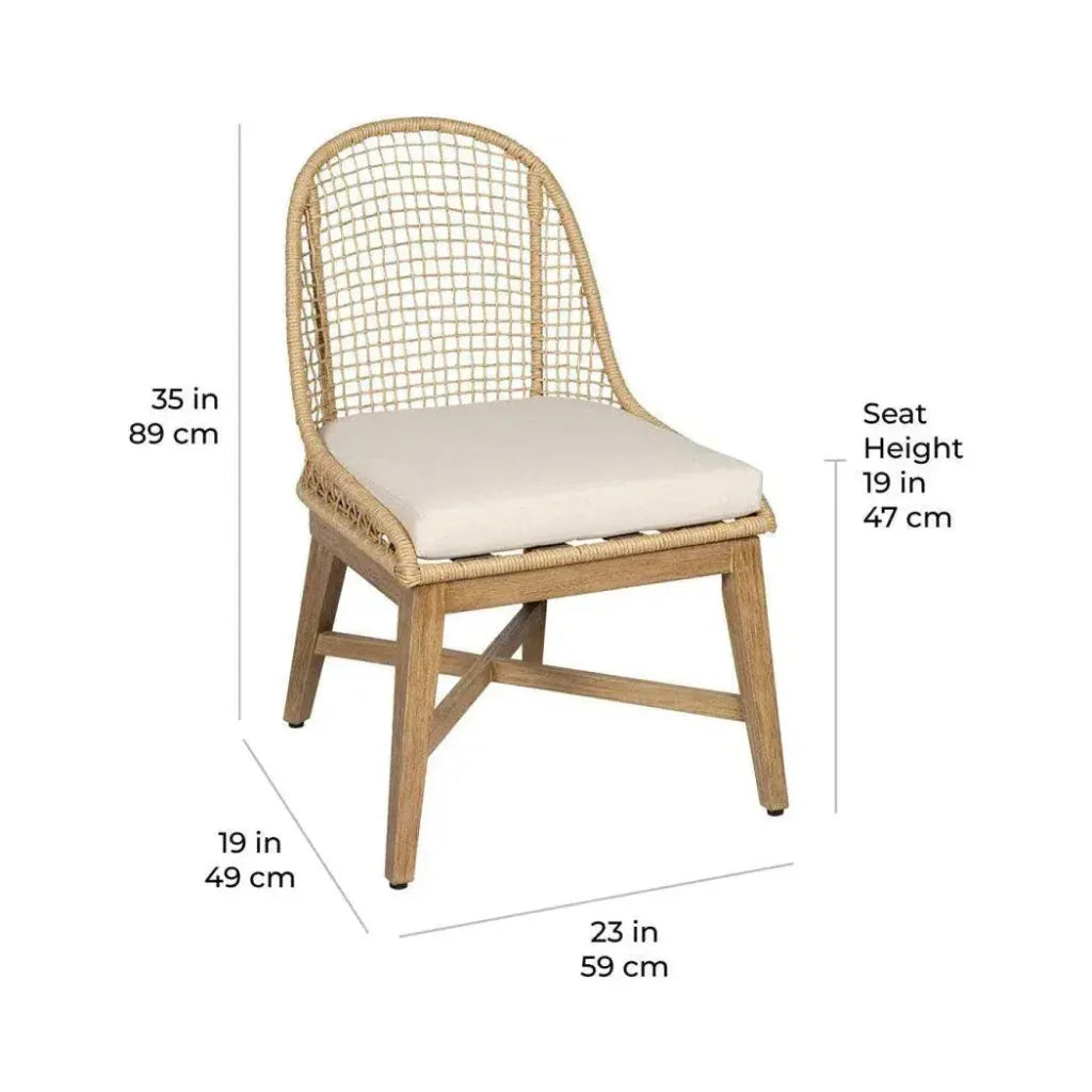Seasonal Living Nautilus Dining Chair 2PC Natural Outdoor