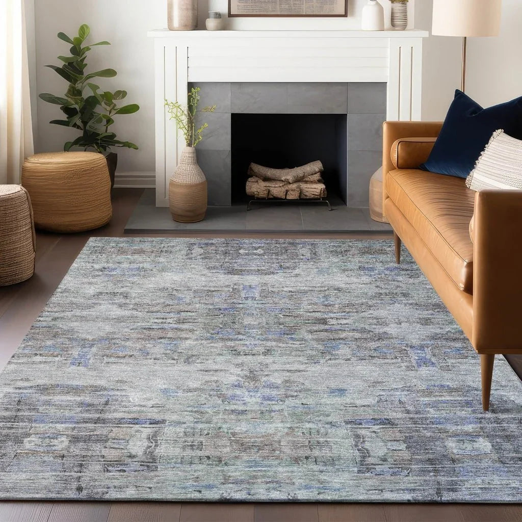 LOOMLAN Rugs Naya Brown Washable Indoor-Outdoor Rug