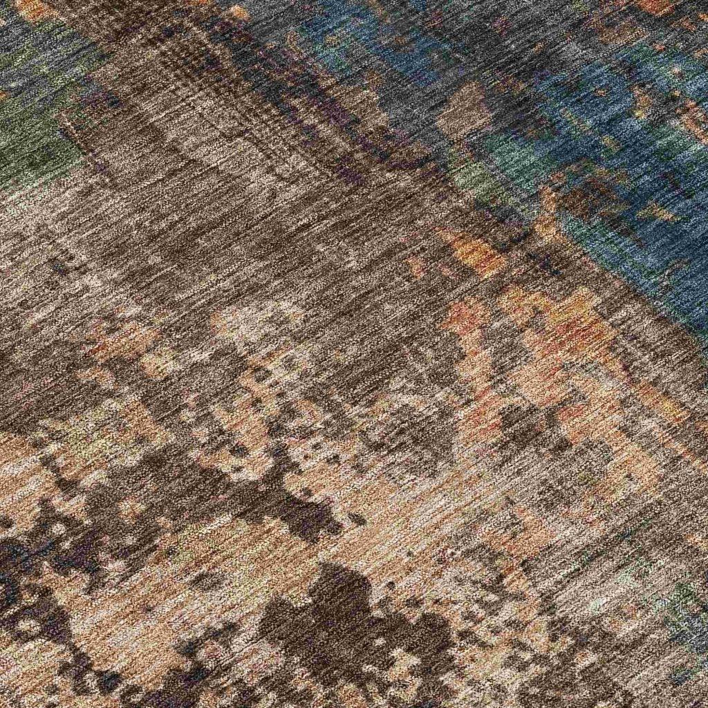 LOOMLAN Rugs Nayara Blue Washable Indoor-Outdoor Rug