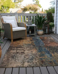 LOOMLAN Rugs Nayara Blue Washable Indoor-Outdoor Rug