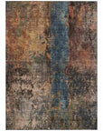 LOOMLAN Rugs Nayara Blue Washable Indoor-Outdoor Rug