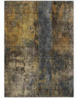 LOOMLAN Rugs Nayara Gray Washable Indoor-Outdoor Rug