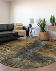 LOOMLAN Rugs Nayara Gray Washable Indoor-Outdoor Rug