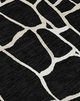 LOOMLAN Rugs Nazira Black Washable Indoor-Outdoor Rug