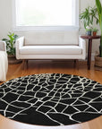 LOOMLAN Rugs Nazira Black Washable Indoor-Outdoor Rug