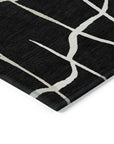 LOOMLAN Rugs Nazira Black Washable Indoor-Outdoor Rug