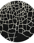LOOMLAN Rugs Nazira Black Washable Indoor-Outdoor Rug