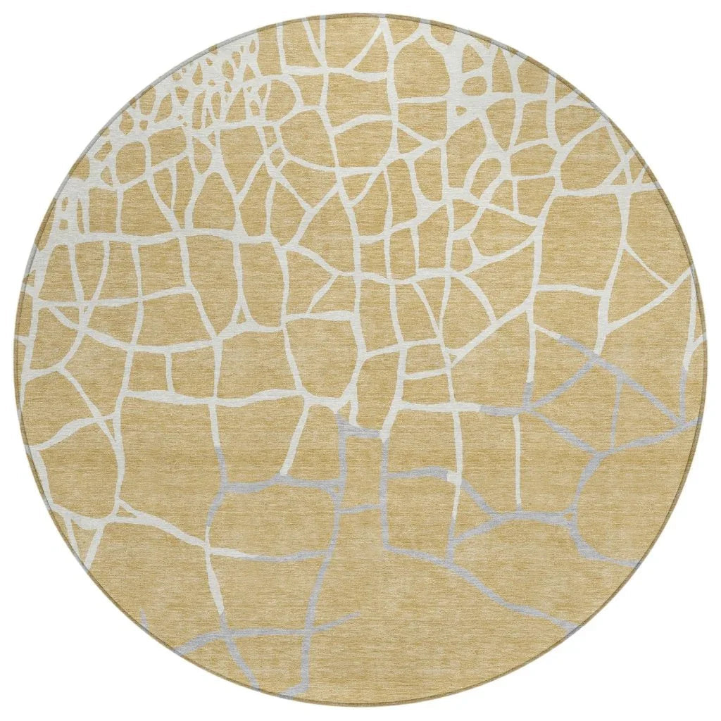 LOOMLAN Rugs Nazira Gold Washable Indoor-Outdoor Rug