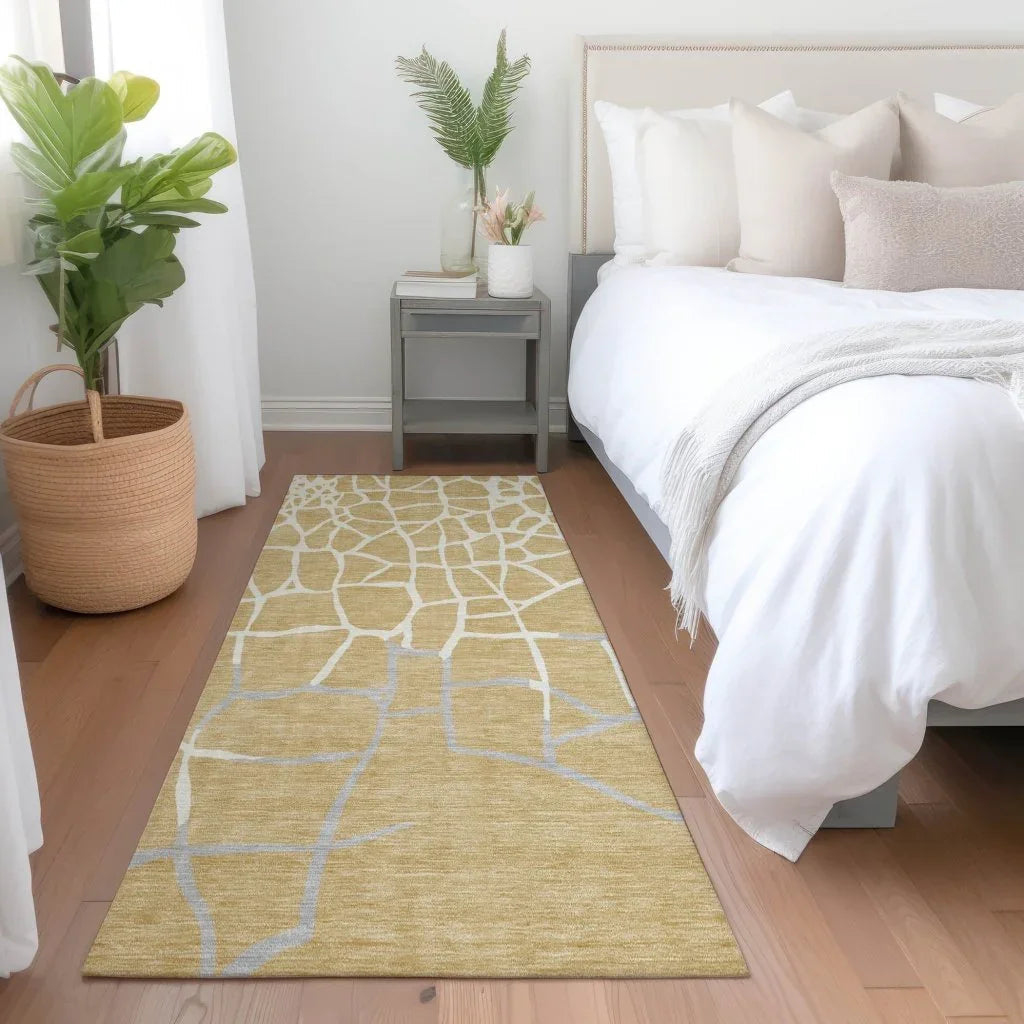 LOOMLAN Rugs Nazira Gold Washable Indoor-Outdoor Rug