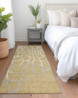 LOOMLAN Rugs Nazira Gold Washable Indoor-Outdoor Rug