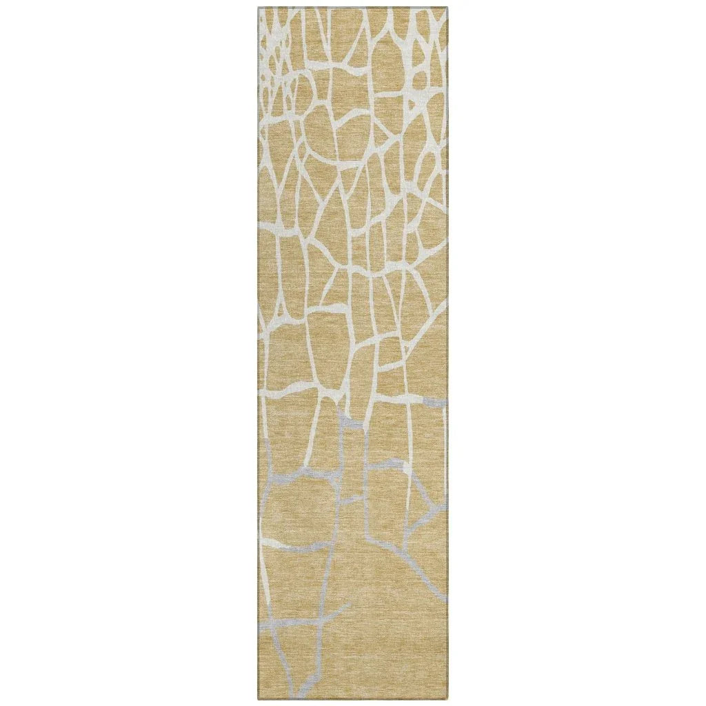 LOOMLAN Rugs Nazira Gold Washable Indoor-Outdoor Rug