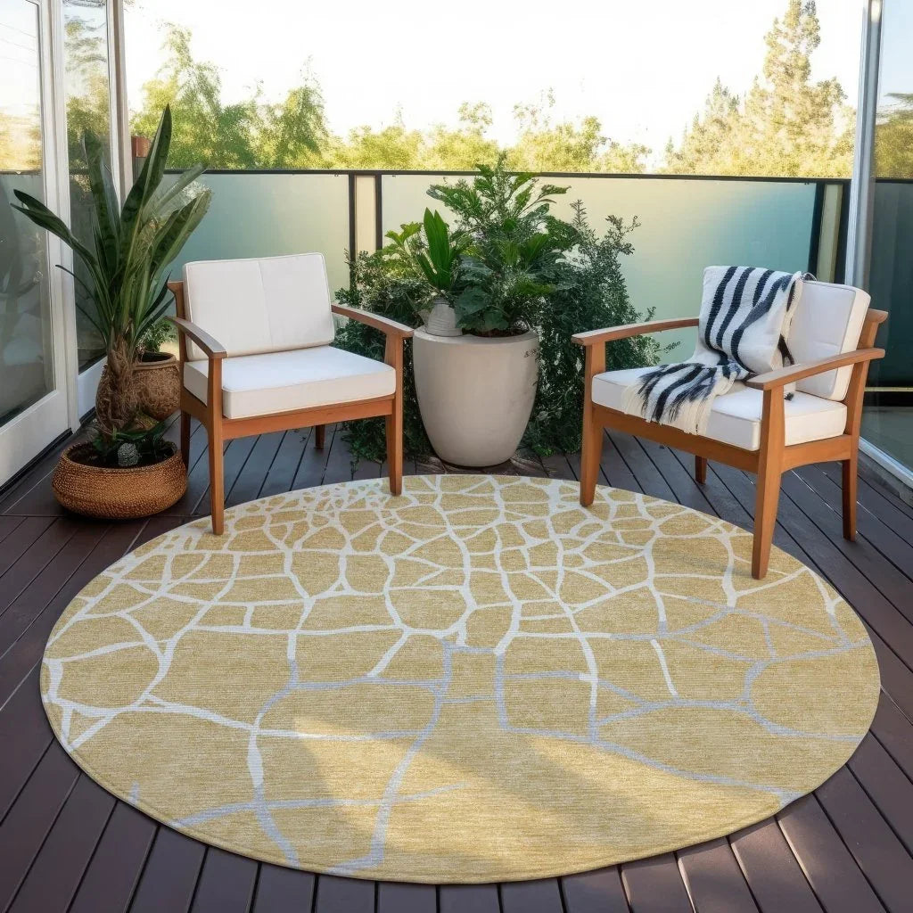 LOOMLAN Rugs Nazira Gold Washable Indoor-Outdoor Rug