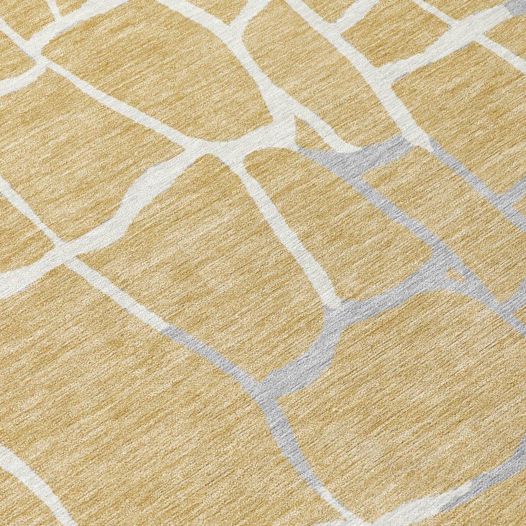 LOOMLAN Rugs Nazira Gold Washable Indoor-Outdoor Rug