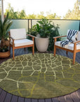 LOOMLAN Rugs Nazira Olive Washable Indoor-Outdoor Rug