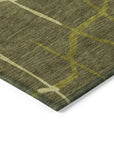 LOOMLAN Rugs Nazira Olive Washable Indoor-Outdoor Rug