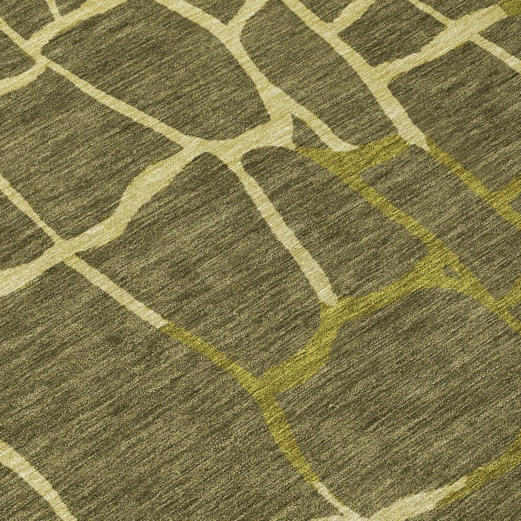 LOOMLAN Rugs Nazira Olive Washable Indoor-Outdoor Rug