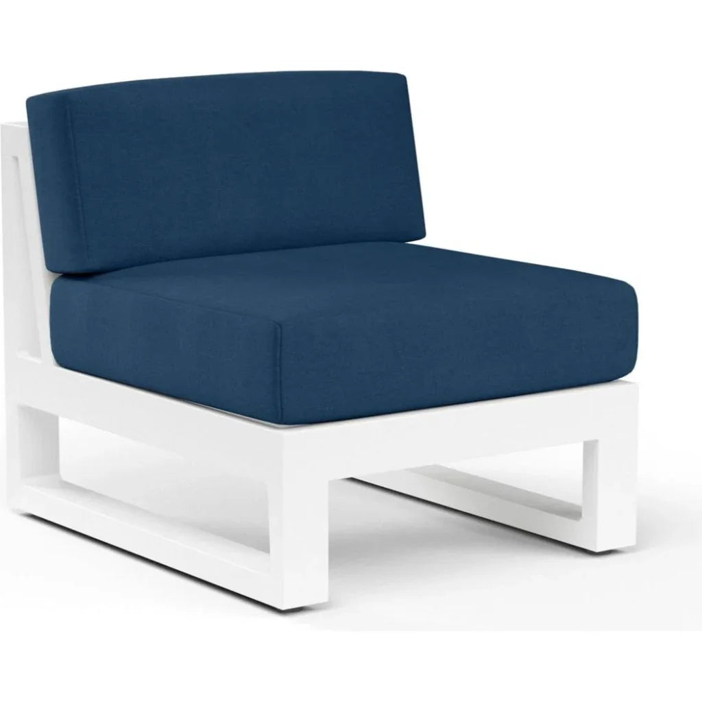 Newport Sunbrella Armless Outdoor Club Chair - LOOMLAN - Sunset West - Outdoor Accent Chairs