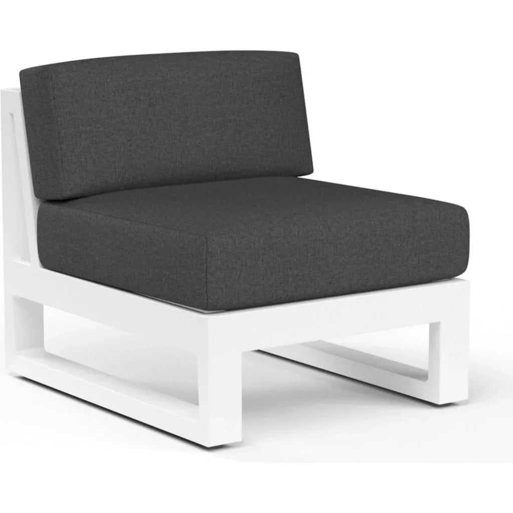 Newport Sunbrella Armless Outdoor Club Chair - LOOMLAN - Sunset West - Outdoor Accent Chairs