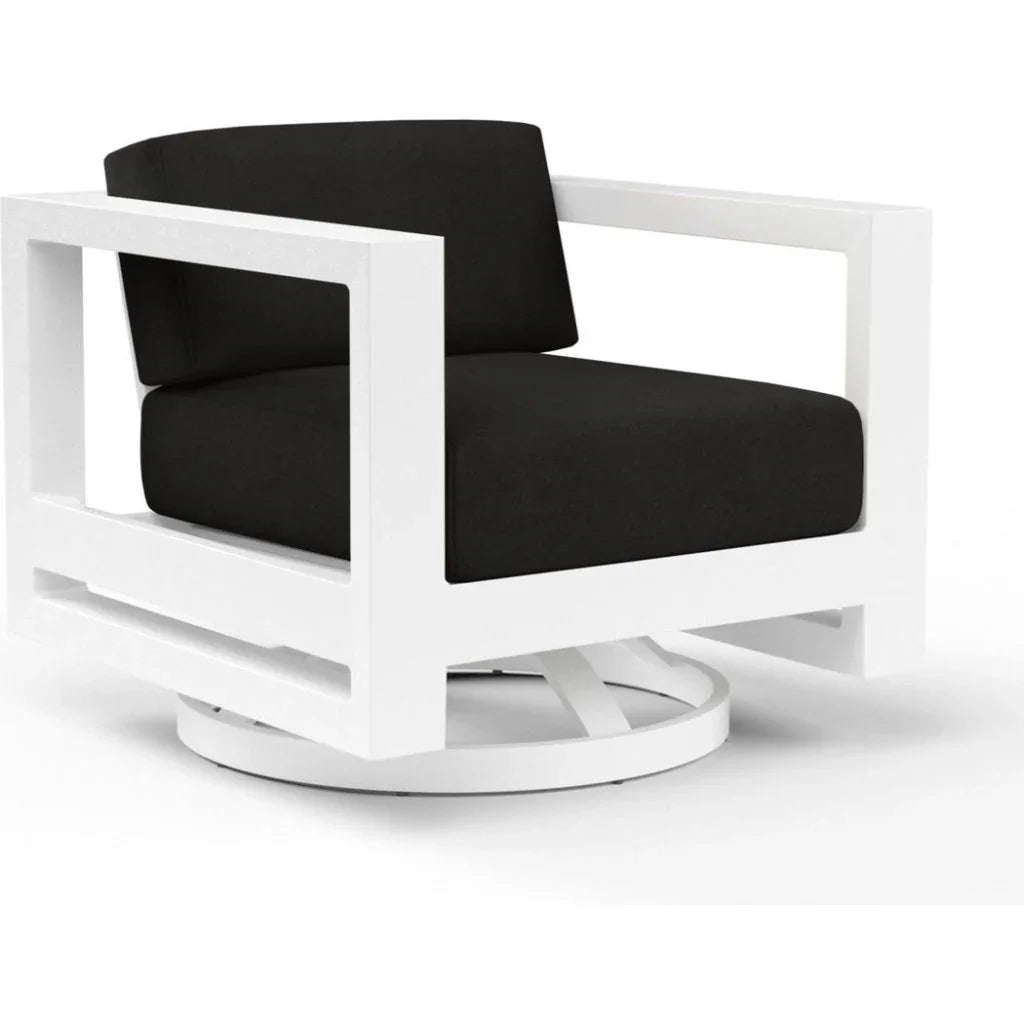 Newport Sunbrella Swivel Outdoor Club Chair - LOOMLAN - Sunset West - Outdoor Accent Chairs