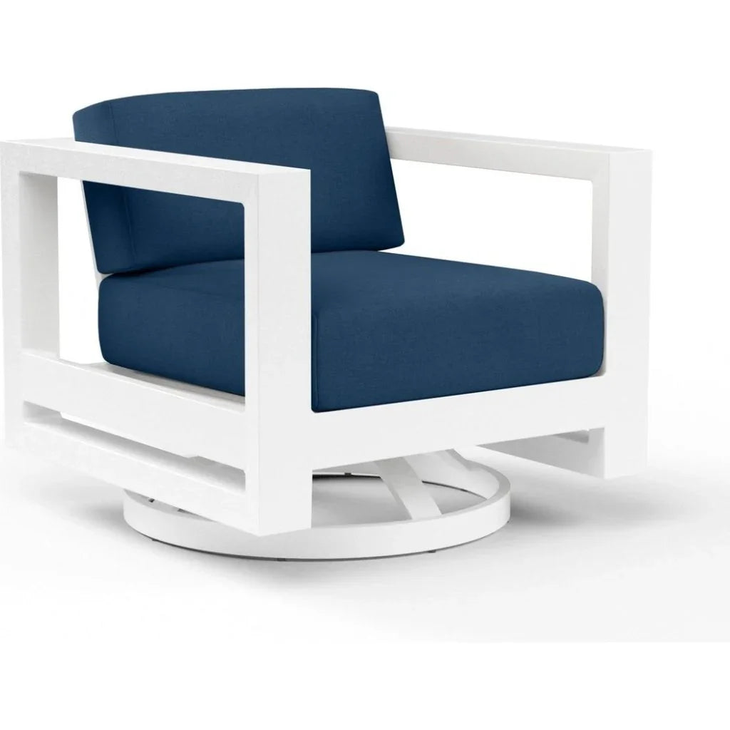 Newport Sunbrella Swivel Outdoor Club Chair - LOOMLAN - Sunset West - Outdoor Accent Chairs