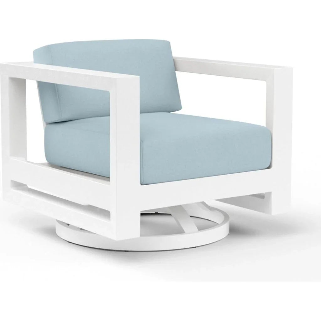 Newport Sunbrella Swivel Outdoor Club Chair - LOOMLAN - Sunset West - Outdoor Accent Chairs