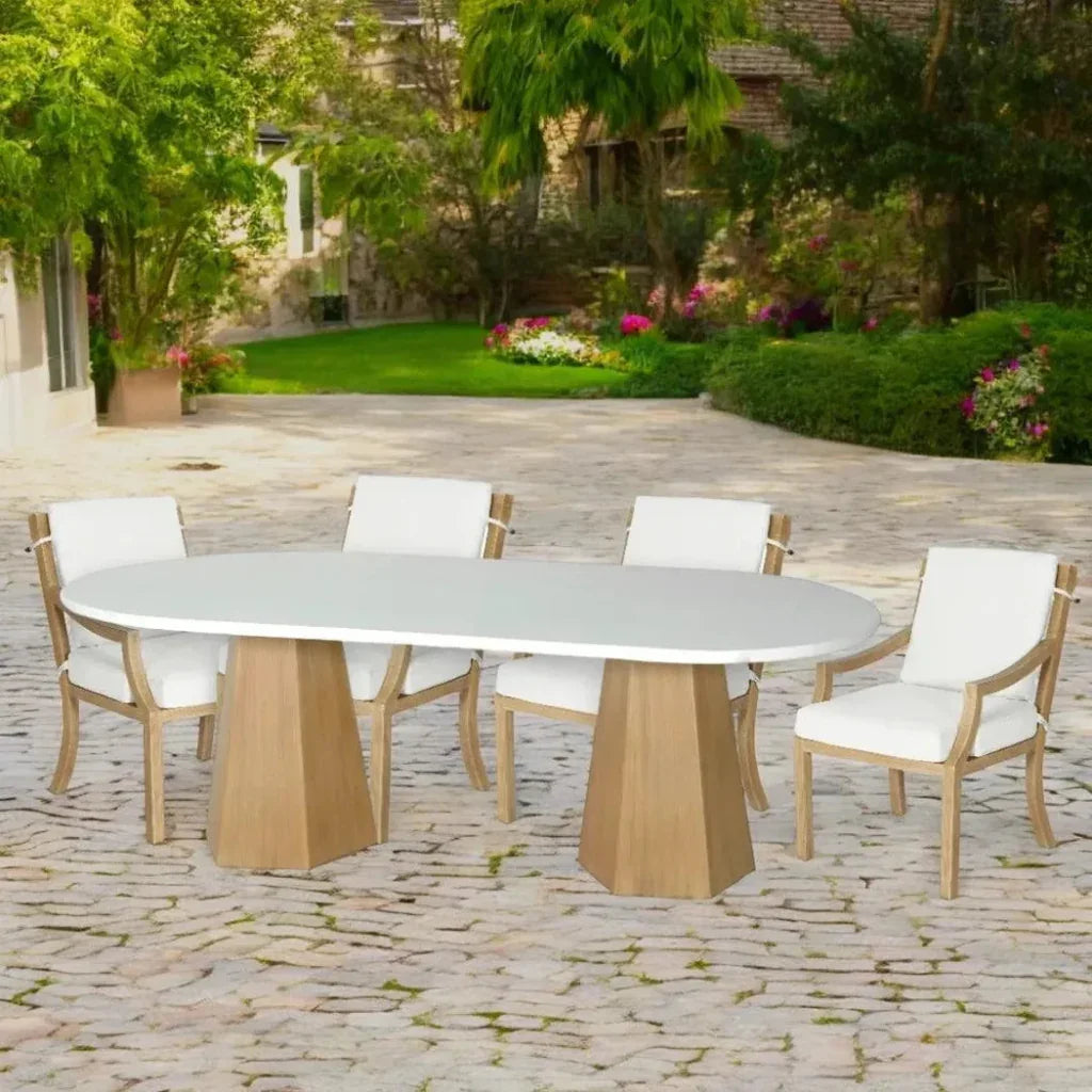 Nicolya Outdoor Oval Dining Table - LOOMLAN - Castelle - Outdoor Dining Tables