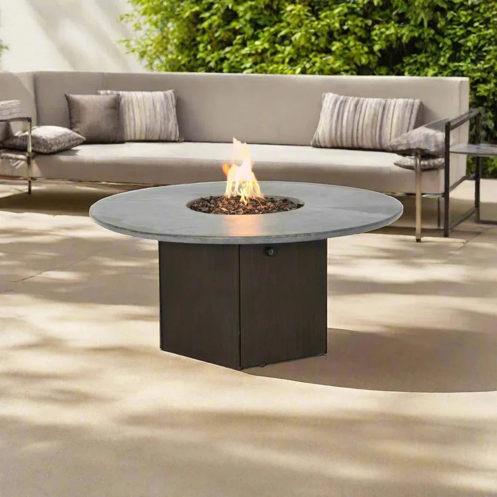 Nicoya Round Coffee Table Firepit by Castelle - LOOMLAN - Castelle - Outdoor Fire Tables