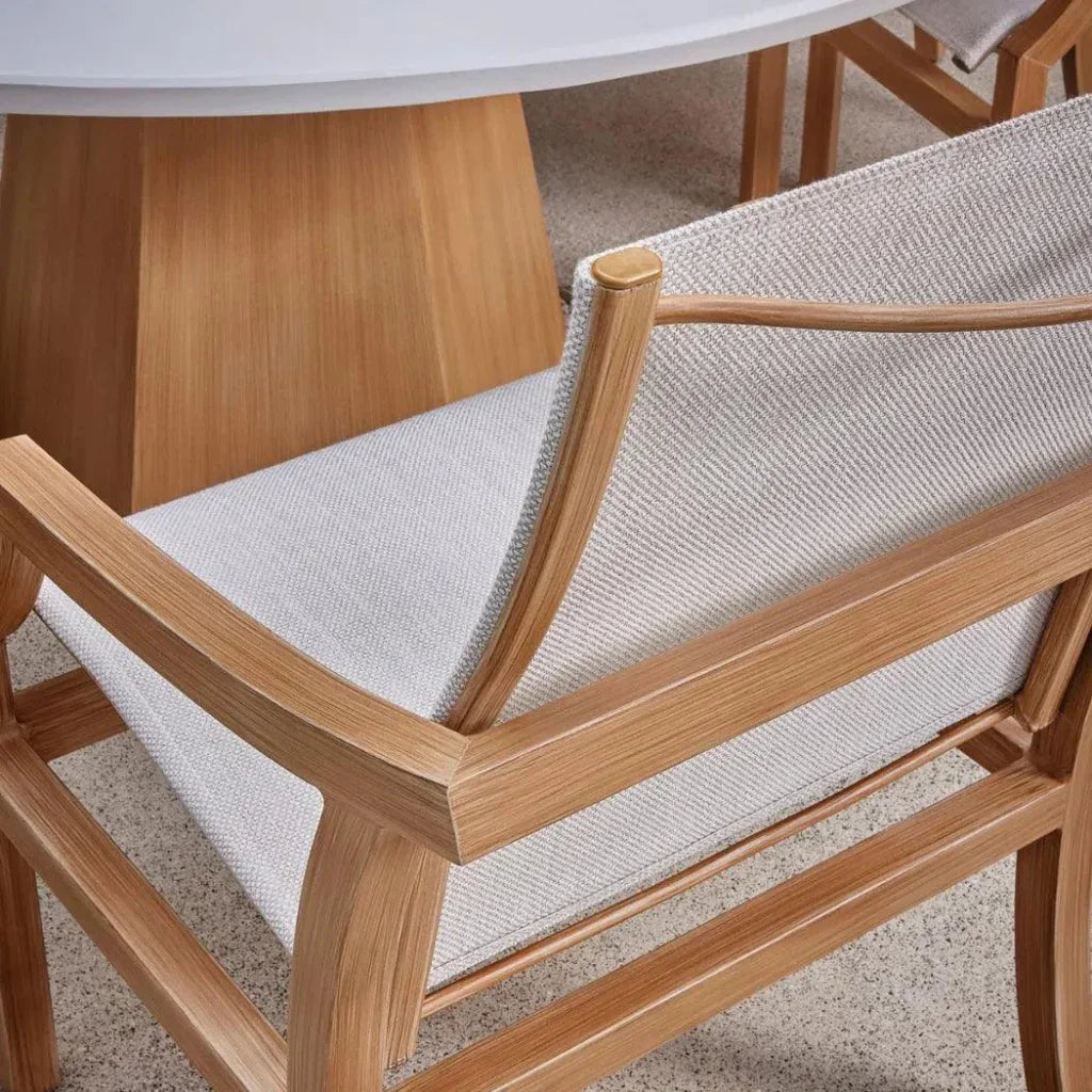 Nicoya Sling Swivel Rocking Dining Chair By Castelle - LOOMLAN - Castelle - Outdoor Dining Chairs