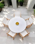 Nicoya Sling Swivel Rocking Dining Chair By Castelle - LOOMLAN - Castelle - Outdoor Dining Chairs