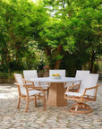 Nicoya Sling Swivel Rocking Dining Chair By Castelle - LOOMLAN - Castelle - Outdoor Dining Chairs