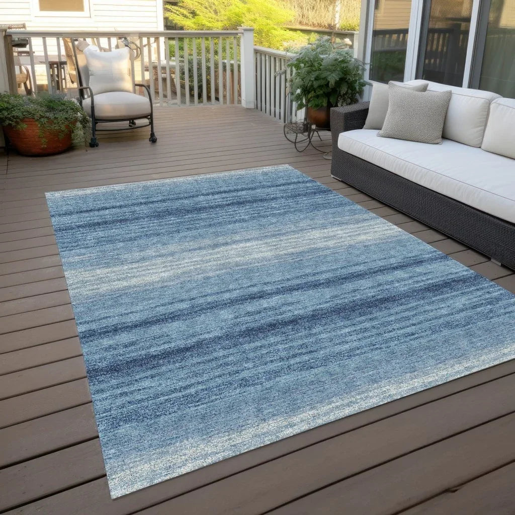 LOOMLAN Rugs Nira Blue Washable Indoor-Outdoor Rug
