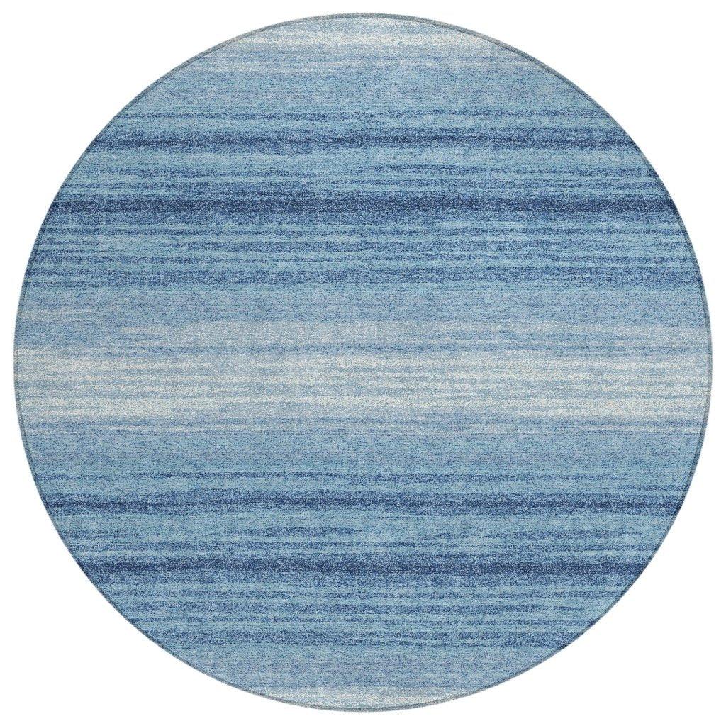 LOOMLAN Rugs Nira Blue Washable Indoor-Outdoor Rug