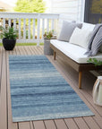 LOOMLAN Rugs Nira Blue Washable Indoor-Outdoor Rug