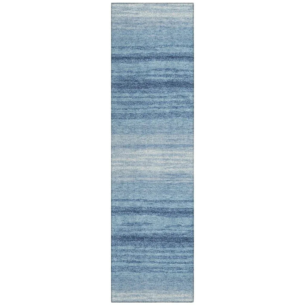 LOOMLAN Rugs Nira Blue Washable Indoor-Outdoor Rug