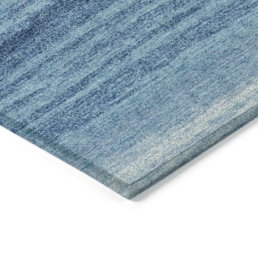 LOOMLAN Rugs Nira Blue Washable Indoor-Outdoor Rug