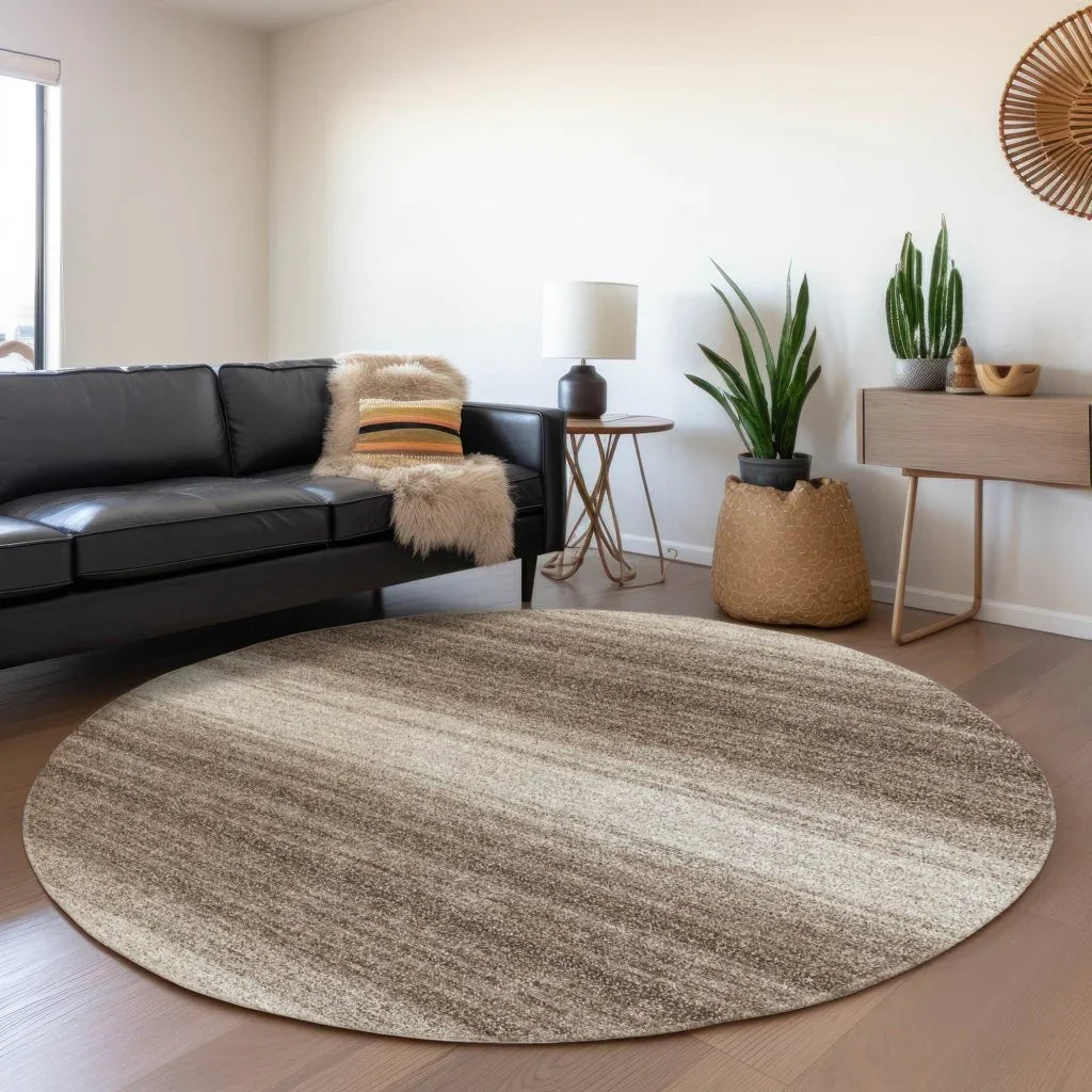 LOOMLAN Rugs Nira Brown Washable Indoor-Outdoor Rug