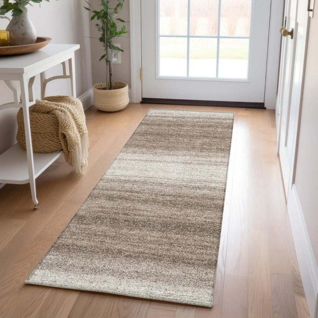 LOOMLAN Rugs Nira Brown Washable Indoor-Outdoor Rug