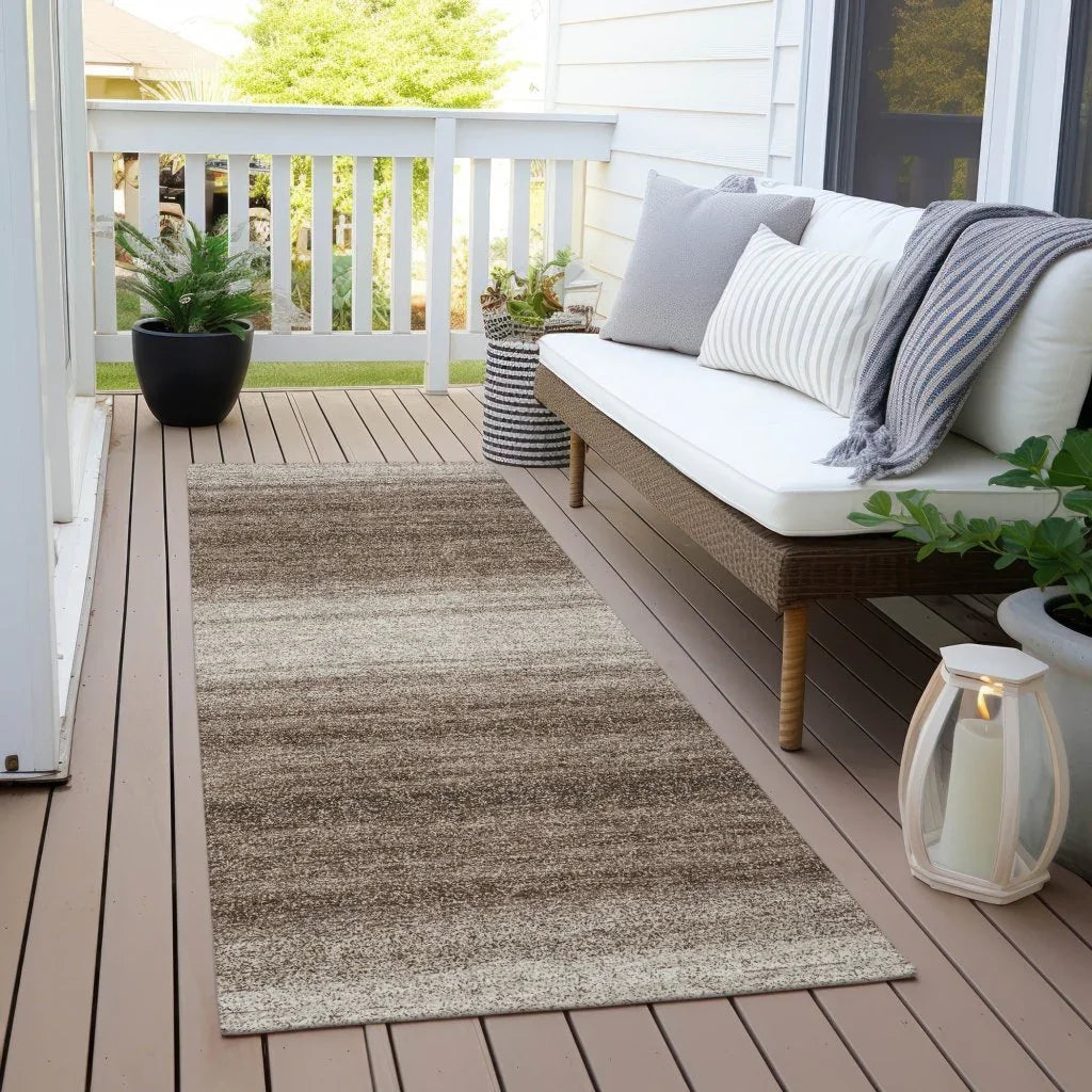 LOOMLAN Rugs Nira Brown Washable Indoor-Outdoor Rug