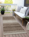 LOOMLAN Rugs Nira Brown Washable Indoor-Outdoor Rug