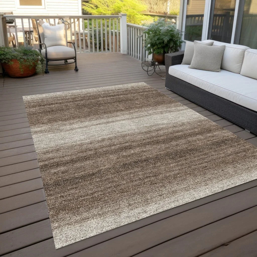 LOOMLAN Rugs Nira Brown Washable Indoor-Outdoor Rug
