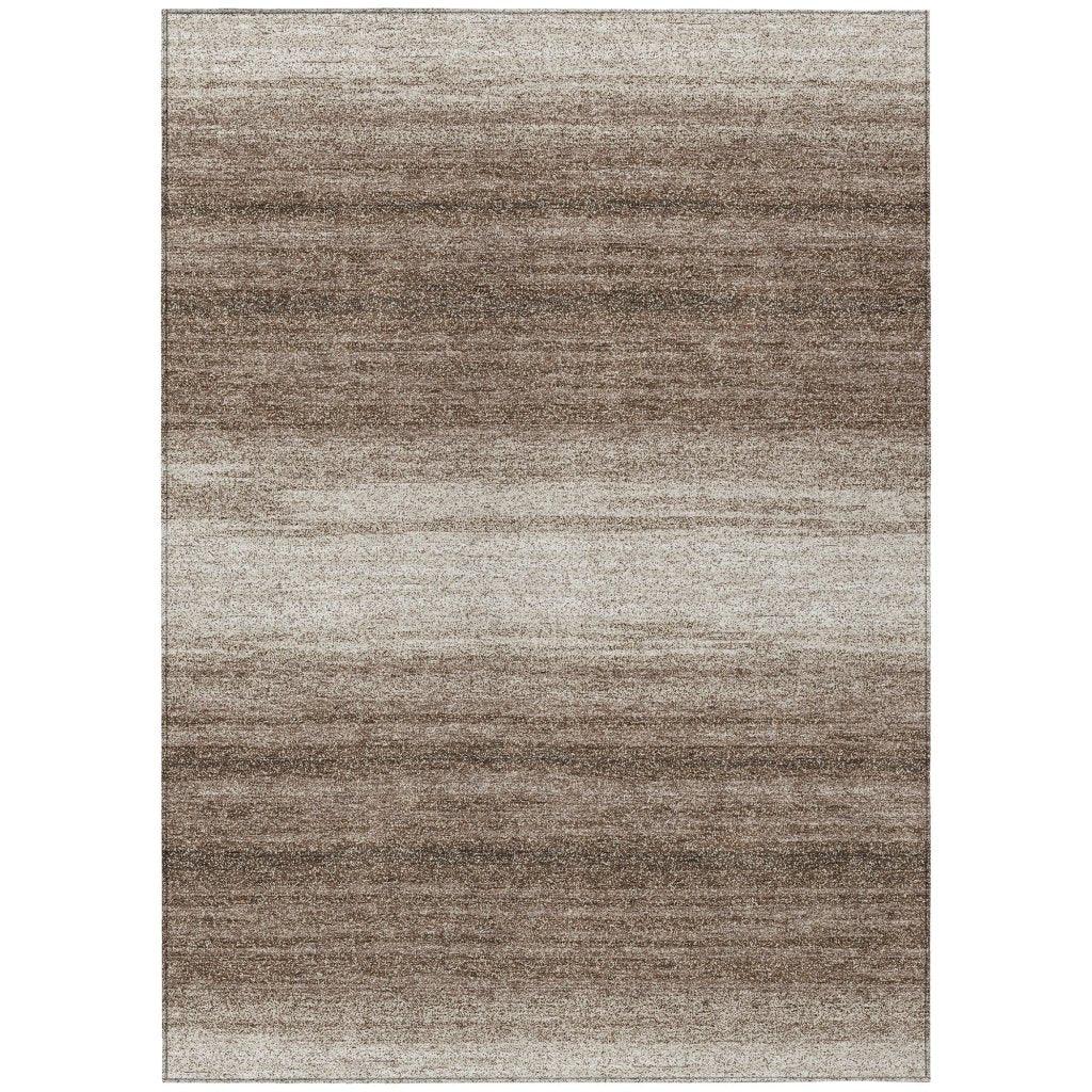 LOOMLAN Rugs Nira Brown Washable Indoor-Outdoor Rug