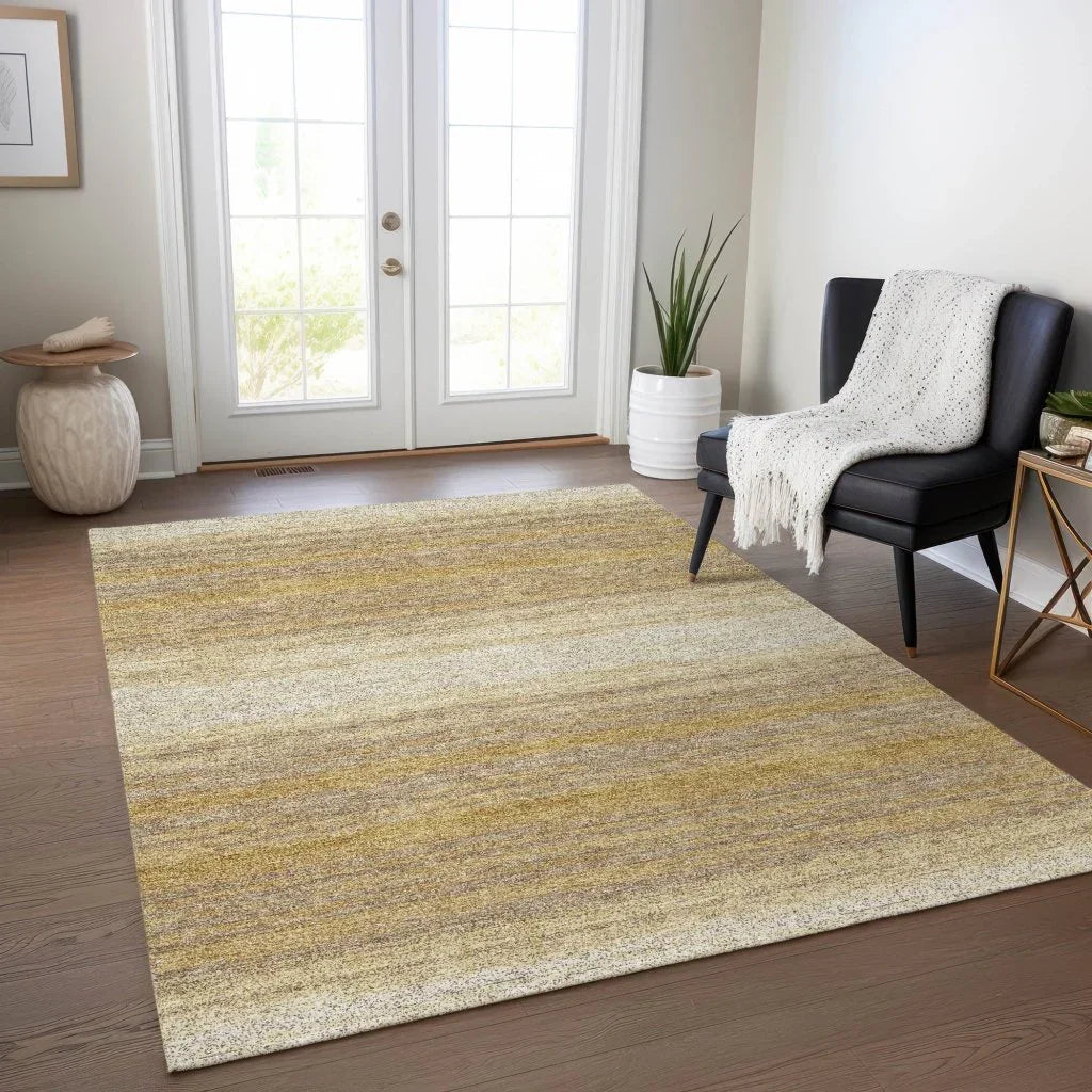 LOOMLAN Rugs Nira Gold Washable Indoor-Outdoor Rug