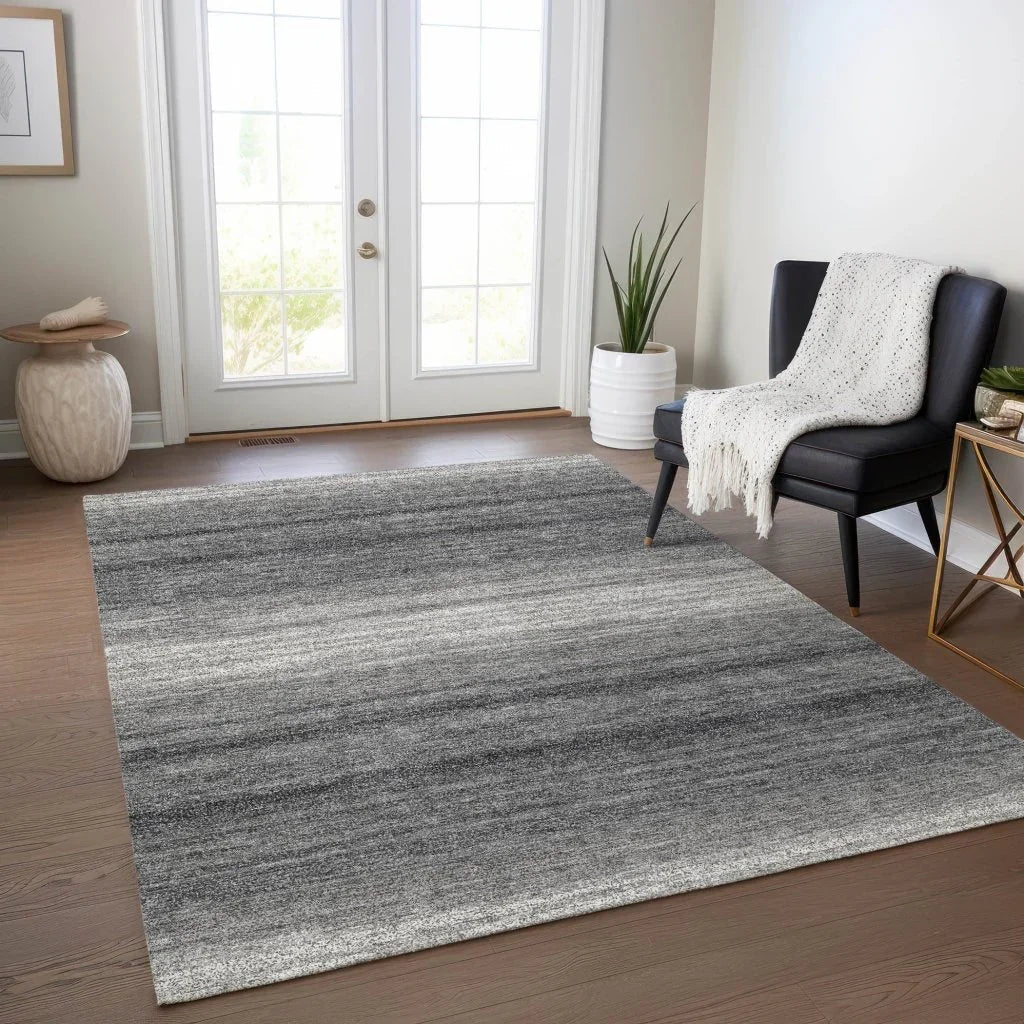 LOOMLAN Rugs Nira Gray Washable Indoor-Outdoor Rug
