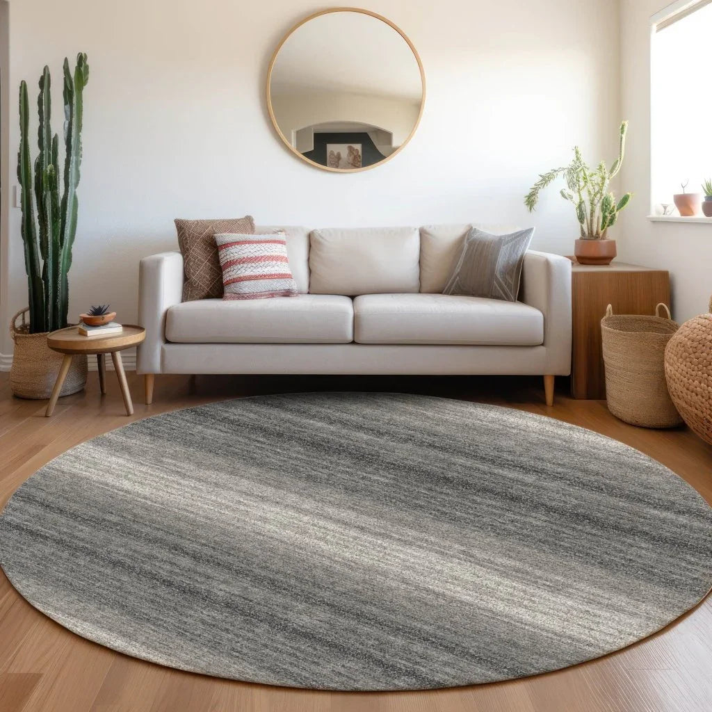 LOOMLAN Rugs Nira Gray Washable Indoor-Outdoor Rug