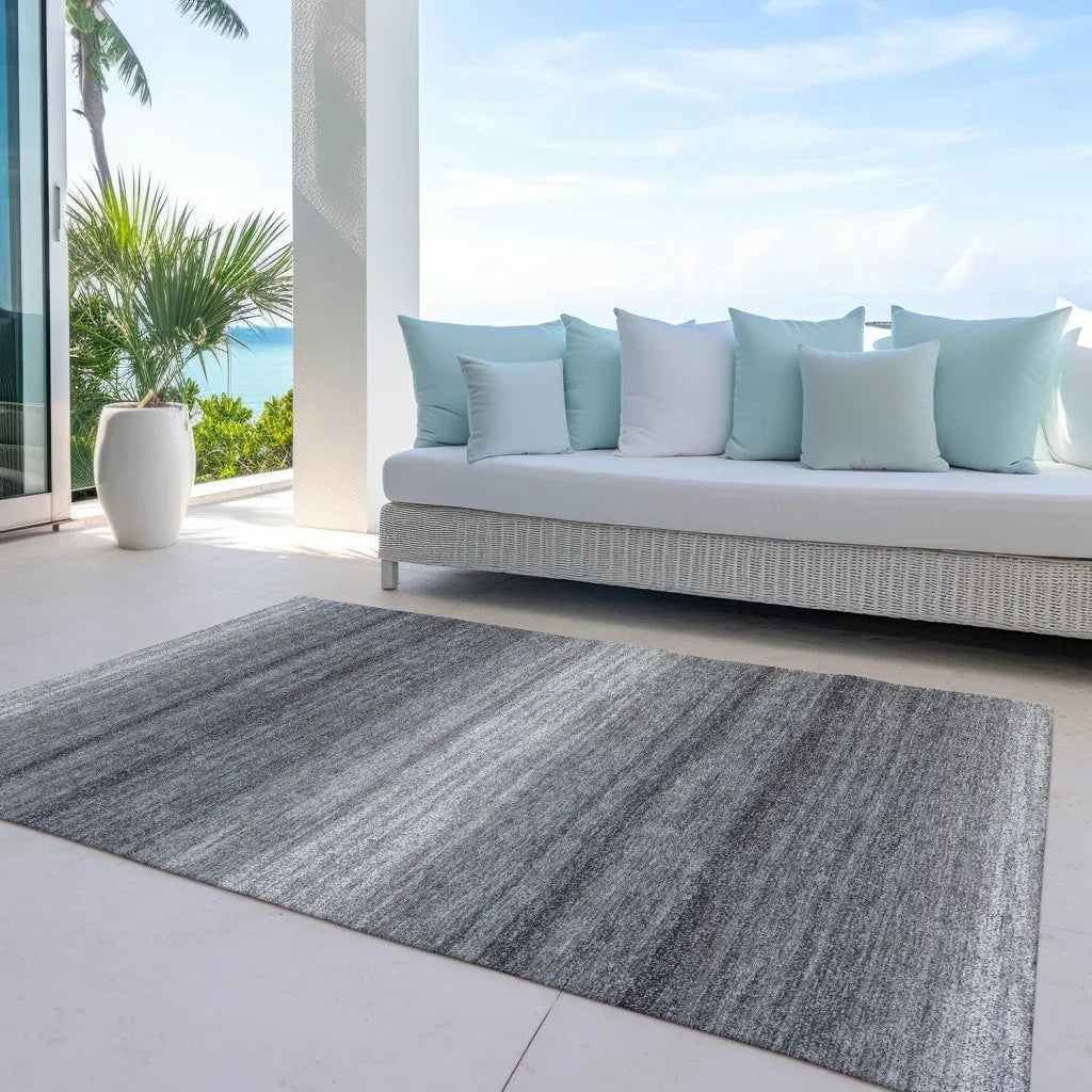 LOOMLAN Rugs Nira Gray Washable Indoor-Outdoor Rug